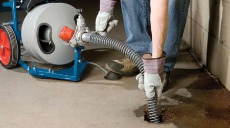 Professional Drain Snake Cable Machine Clearing Drains in Punta Gorda FL